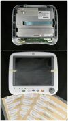 GE 2021926-002 Display assembly includes:   (LCD, front bezel, keypad, potentiometer, trim knob) label Bedside Monitor
