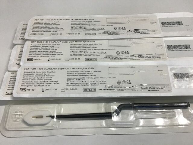 SCANLAN 1001-4103 Super Cut Microsurgical Knife, 7 Pieces Exp 2020 B2022