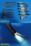GE 13 x SUNMED Greenline Series Fiber Optic MIL/MAC Laryngoscope Blades