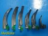 GE 13 x SUNMED Greenline Series Fiber Optic MIL/MAC Laryngoscope Blades