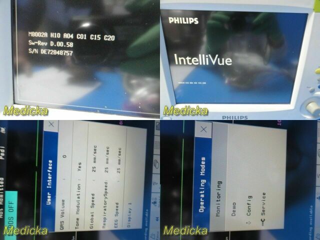 PHILIPS 2008  M8002A Intellivue MP30,W/ M3001A MMS Module & Leads~ Monitor