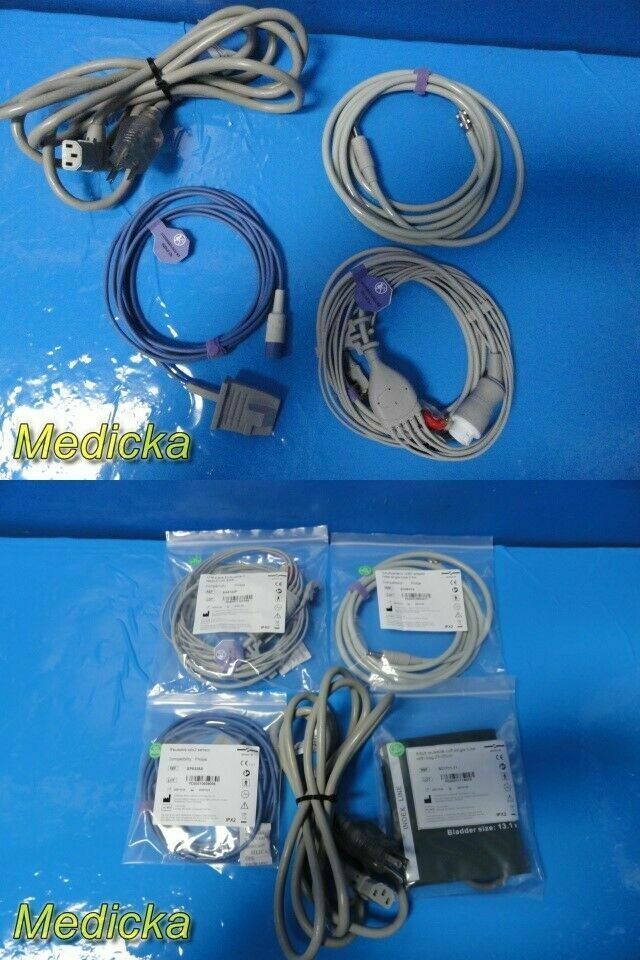 PHILIPS 2008  M8002A Intellivue MP30,W/ M3001A MMS Module & Leads~ Monitor