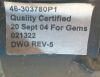 GE 46-303780P1 Wheel Portable X-Ray