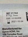 GYRUS ACMI Vacurette Cannula 21744 Exp. 2021-10  (C4) 21744 Vacurette Cannula