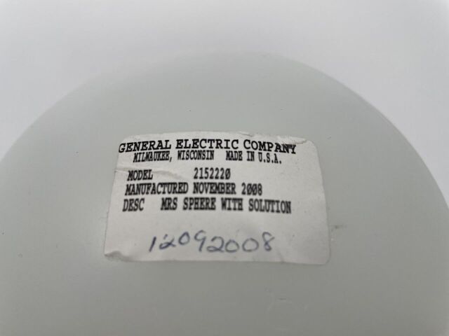 GE 2152220 MRS Sphere w/ Solution Phantom CT Scanner