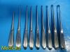 JARIT 10X Jerit & Spectrum Surg Bosaco Angled Oval Bruns Curettes, Orthopedic