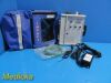 IMPACT INSTRUMENTATION Impact Uni-Vent 73X W/ Case, Adapter & Oxygen Hose~ Portable Ventilator