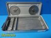 CASMED Case Med Sterilization Container 23 x11.5x4"  W/ Basket & Retention Plates