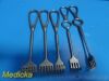 V. MUELLER Lawton Stile Assorted Volkman  Retractors, 4 & 6 Prongs, Blunt