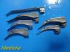 Lot of 6 Rusch Sunmed W.A Assorted MAC/MIL Standard Laryngoscope Blades