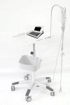 GE MT802R-EKG Gas Spring varieble Height EKG Cart GE Mac 5000/5500 w/ cable arm, device cups EKG