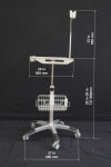 EDAN MT802R-EKG Gas Spring varieble Height EKG Cart Edan SE-6/601 w/cable arm, device cup EKG