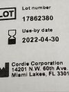 CORDIS XB 4.5 100cm 7F 778-058-00  Exp. 04-2022  (F4) 778-058-00 XB 4.5 100cm 7F