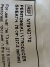 NATUS Peritoneal Introducer NT9MD170 Exp. 07-2023 (#001) NT9MD170 Peritoneal Introducer