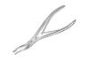 AESCULAP F0442R Jansen Bone Rongeur, 190mm, Angled