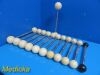 DEPUY Lot of 12 J & J  Dumbbells Asosrted Self-Centering Acetabular Gauges