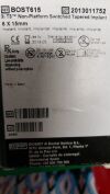 BIOMET BOST615 NON-PLATFORM SWITCHED TAPERED IMPLANT 6X15MM (X)