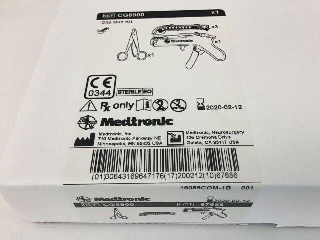 New MEDTRONIC CG8900 Clip Gun Kit, Exp 2020 C2720 Disposables - General ...
