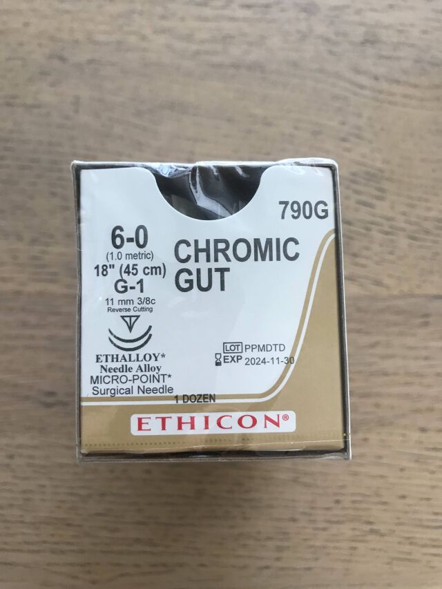 ETHICON 790G Chromic Gut, 6-0 (12/Box)