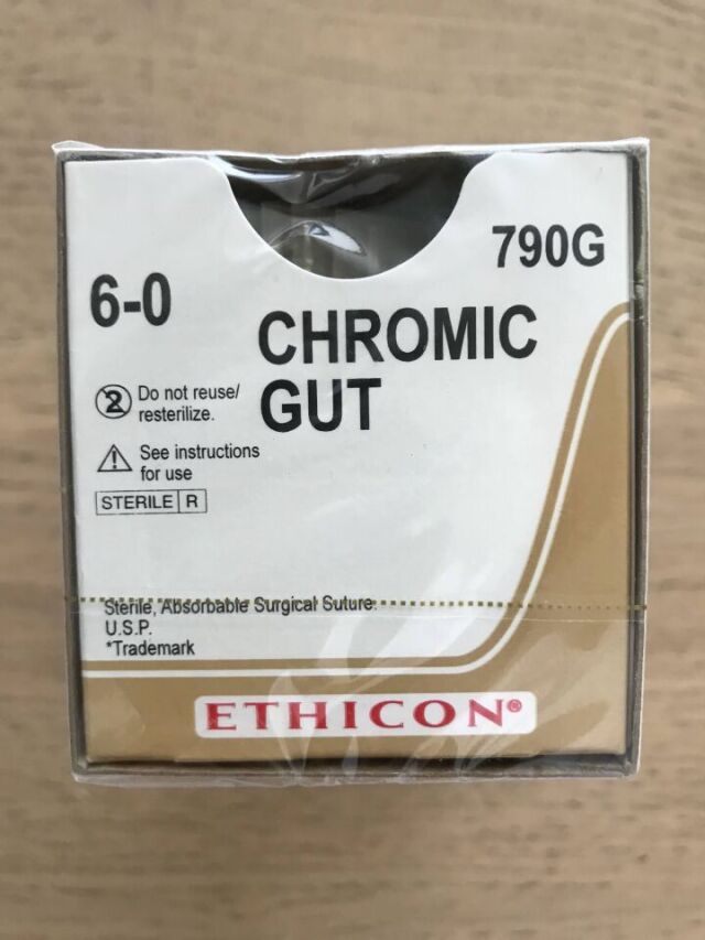 ETHICON 790G Chromic Gut, 6-0 (12/Box)