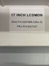 GE HEALTHCARE GE VOLUSON P8  17" LCD model: KT-LM170SDG  5267695-2  /  5327227 GE VOLUSON P8  17" LCD model: KT-LM170SDG  5267695-2  /  5327227
