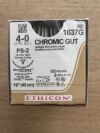 ETHICON 1637G Chromic Gut, Undyed Absorbable Suture, 4-0 (12/Box)