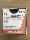 ETHICON Y494G Monocryl* Poliglecaprone 25 Suture Undyed Monofilament, 18in (12/Bx)