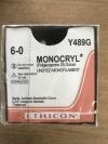 ETHICON Y489G Monocryl* Poliglecaprone 25 Suture Undyed Monofilament, 18in (12/Box)