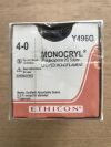 ETHICON Y496G Monocryl* Undyed Monofilament 4-0 (1.5 metric) 18in (12/Box)