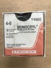 ETHICON Y496G Monocryl* Undyed Monofilament 4-0 (1.5 metric) 18in (12/Box)