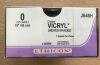 ETHICON J646H Vicryl Coated Polyglactin 910 Suture Undyed Braided, 0 (36/Box)