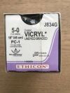 ETHICON J834G Vicryl Coated Polyglactin 910 Suture Undyed Braided, 18in (12/Box)