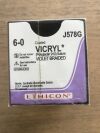ETHICON J578G Vicryl* Coated Polyglactin 910 Suture Violet Braided, 8in (12/Box)