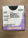 ETHICON J824G Vicryl* Coated Polyglactin 910 Suture Undyed Braided, 18in (12/Box)