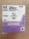 ETHICON J835G Vicryl Coated Polyglactin 910 Suture, 4-0 18in (12/Box) (x)