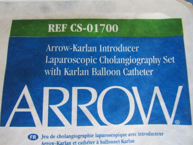 ARROW Teleflex Ref: CS-01700 Introducer Laparoscopic Cholangiography Ballon Catheter 4 Fr Set, Exp. 2021