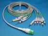 PANSWMED EKG-10063 compatible CU medical ECG cable ten leads SPO2 Probe