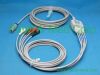PANSWMED XDX-10060 compatible GE VIVID ECG trunk cable SPO2 Probe