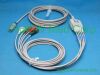 PANSWMED XDX-10060 compatible GE VIVID ECG trunk cable SPO2 Probe