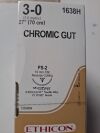 ETHICON 3-0 CHROMIC GUT PS-2 1638H Sutures