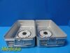 AESCULAP 2X  JN-741 Three Quarter Size Containers Bottom ONLY W/ Plates