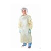 MEDLINE CRI4011CF Coated Polypropylene Cover Gown with Knit Cuff Wrists, Yellow, Size XL