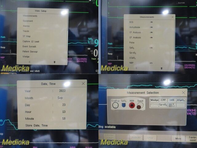 PHILIPS Intellivue MP70 W/ M3001A Module & NEW LEADS~ Critical Care Monitor