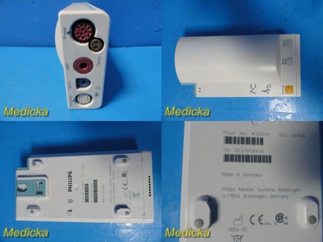 PHILIPS Intellivue MP70 W/ M3001A Module & NEW LEADS~ Critical Care Monitor