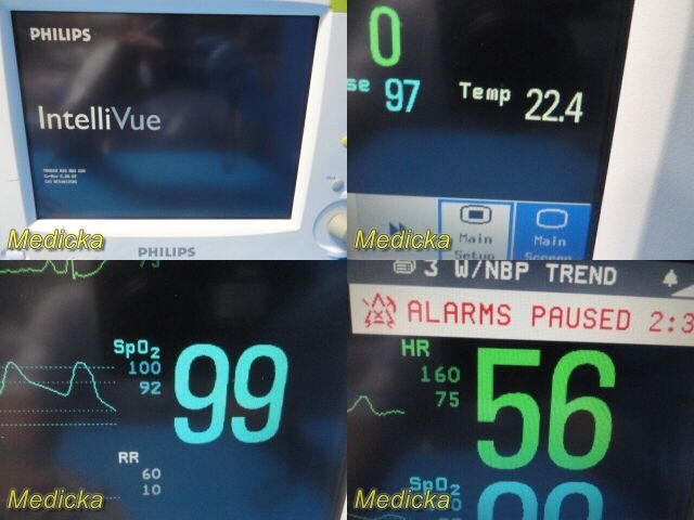 PHILIPS Intellivue MP20, Ref 8001A, M3001A MMS Module, New Leads ~ Monitor