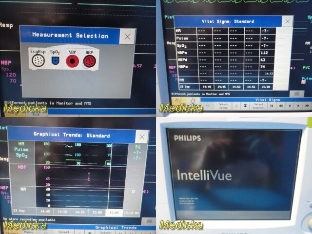 PHILIPS Intellivue MP20, Ref 8001A, M3001A MMS Module, New Leads ~ Monitor