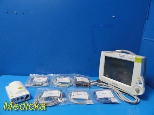 PHILIPS Intellivue MP20, Ref 8001A, M3001A MMS Module, New Leads ~ Monitor