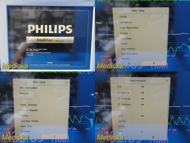 PHILIPS Intellivue Neonatal MP70,Ref M8007A,M1116B,M3001A,Leads ~ Monitor