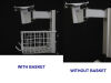 EASTSHORE COMPACT WALL MOUNT FOR Mindray uMEC Monitor, CHOICE OF BASKET CHANNEL LENGTH Wall Mount
