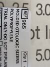 GRACE MEDICAL Molded Otologi Sizer 965  Exp.2022-09  (H24) 965 Molded Otologic